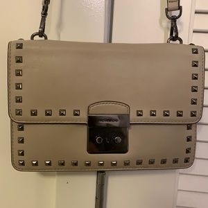 Michael Kors Grey Studded cross body bag